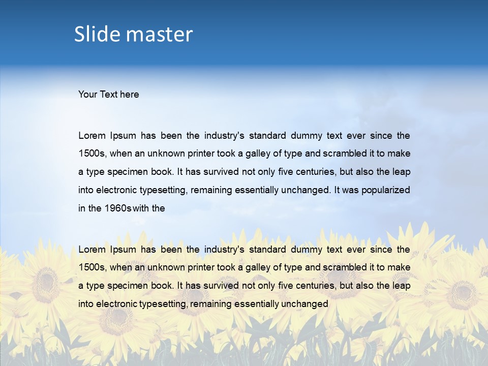 Sky Clear Flower PowerPoint Template