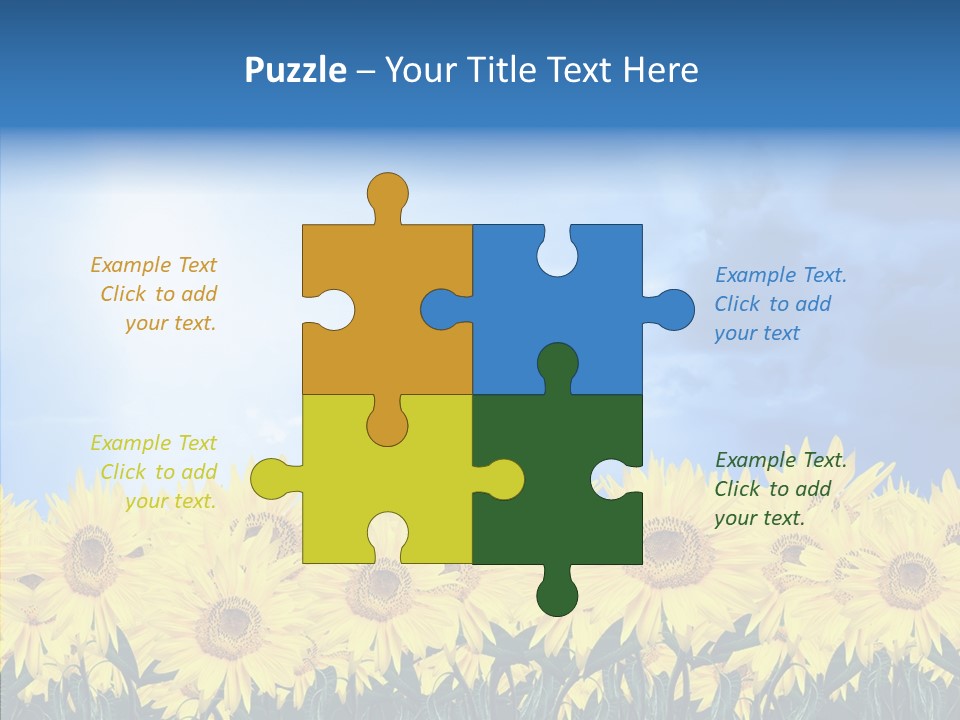 Sky Clear Flower PowerPoint Template