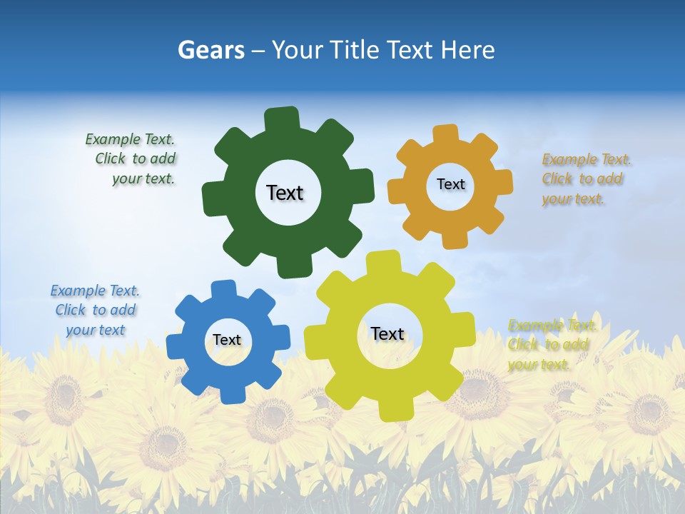 Sky Clear Flower PowerPoint Template