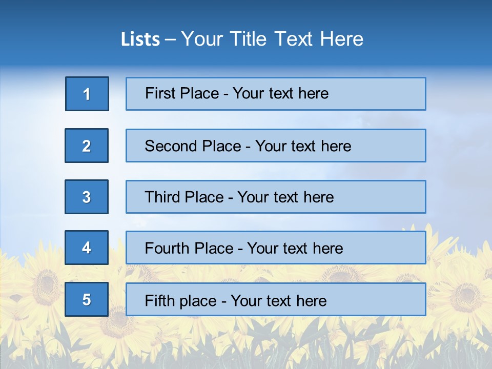 Sky Clear Flower PowerPoint Template