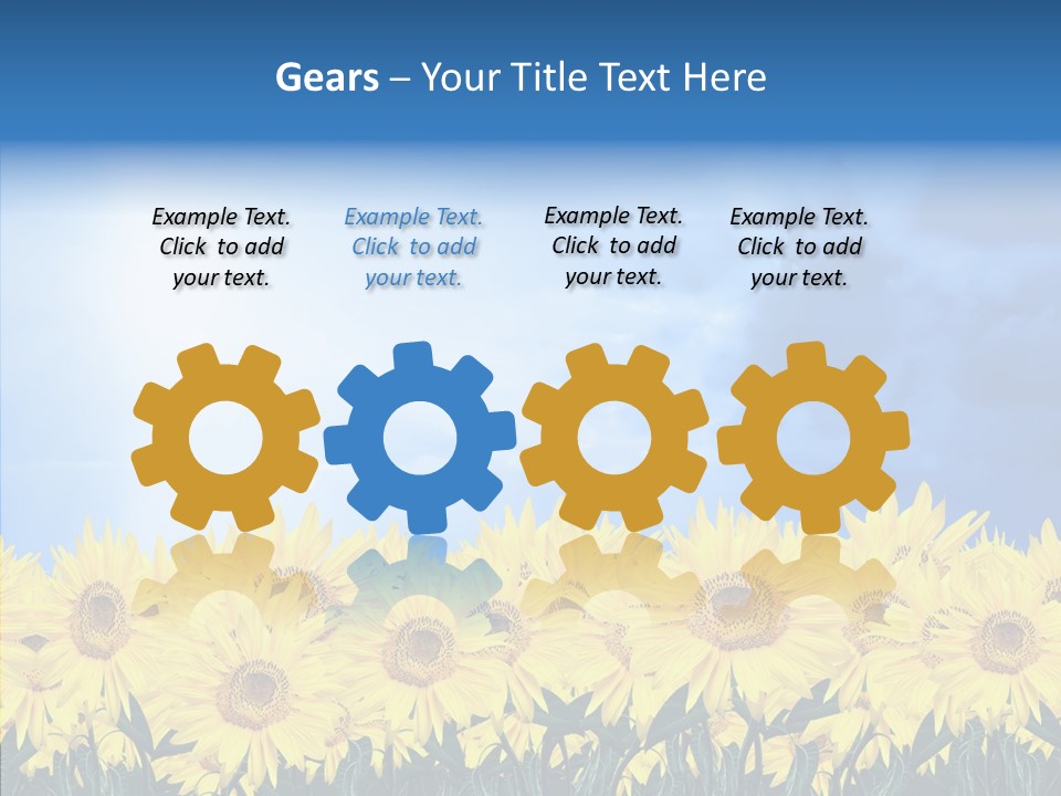 Sky Clear Flower PowerPoint Template