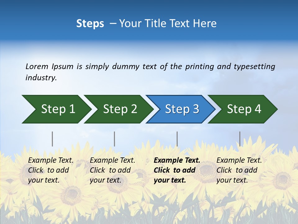 Sky Clear Flower PowerPoint Template