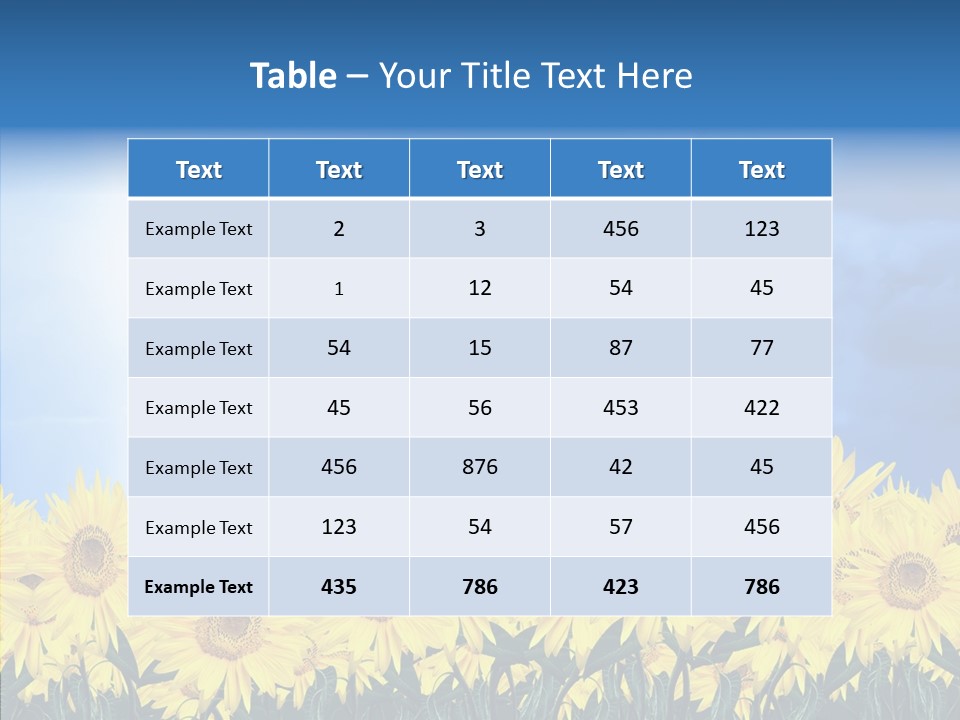Sky Clear Flower PowerPoint Template