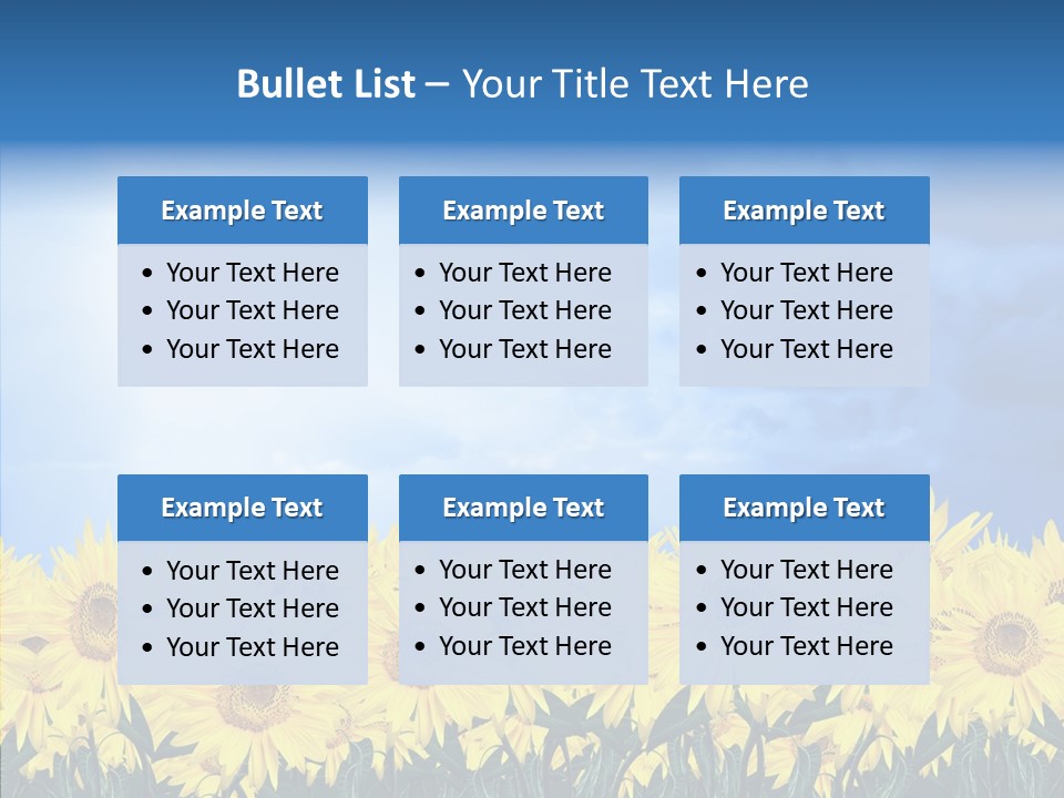 Sky Clear Flower PowerPoint Template