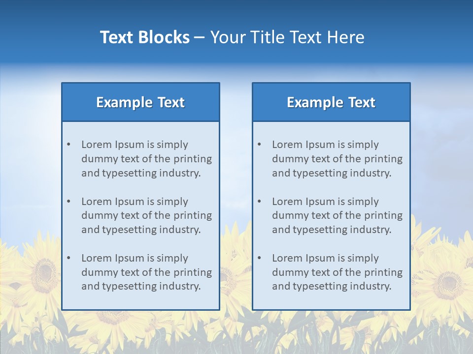 Sky Clear Flower PowerPoint Template