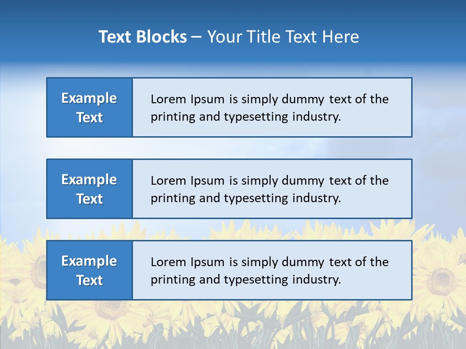 Sky Clear Flower PowerPoint Template