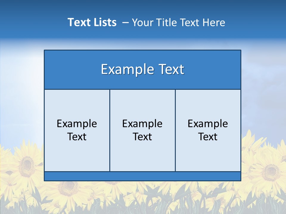Sky Clear Flower PowerPoint Template