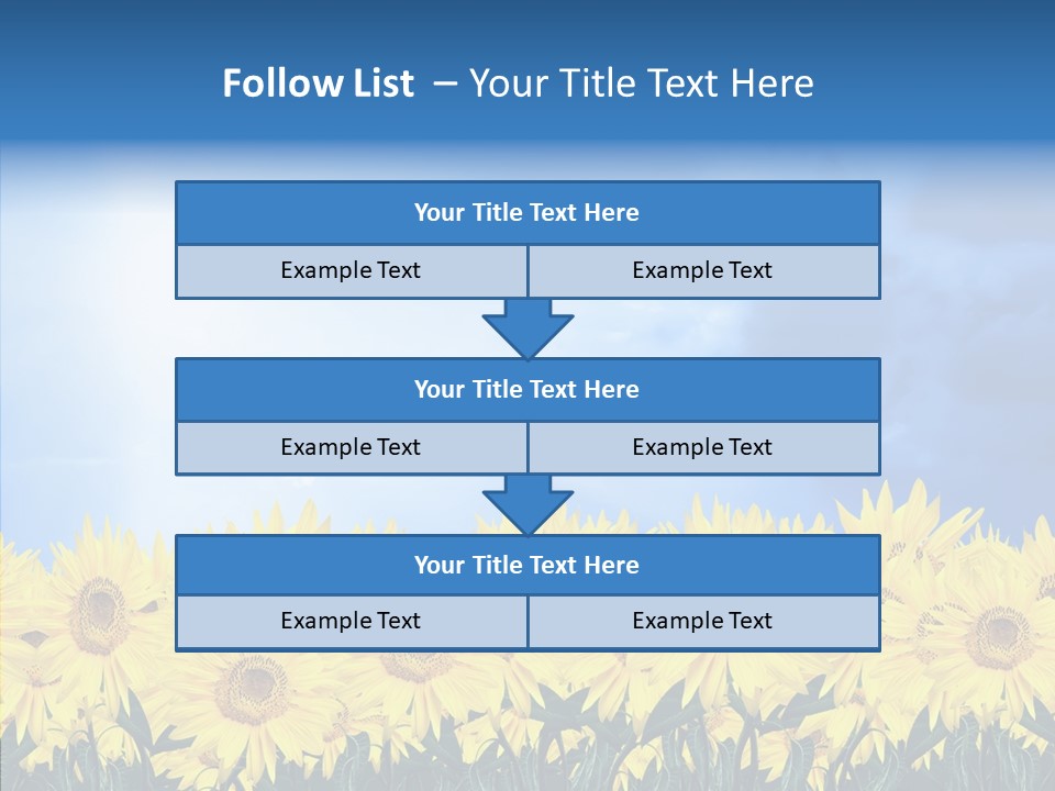 Sky Clear Flower PowerPoint Template