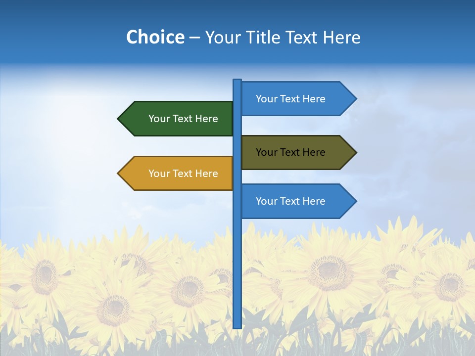 Sky Clear Flower PowerPoint Template