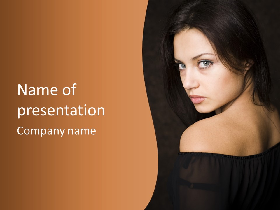 Females Girls Elegance PowerPoint Template