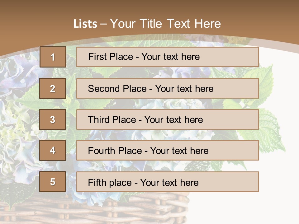 Decoration Studio Hortensia PowerPoint Template