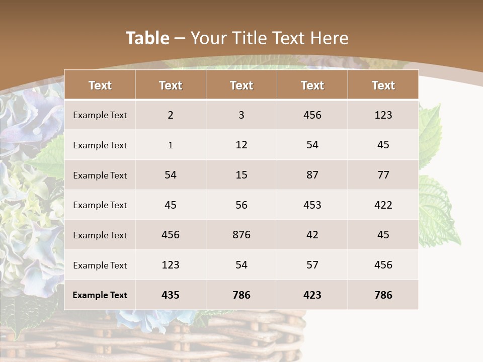 Decoration Studio Hortensia PowerPoint Template