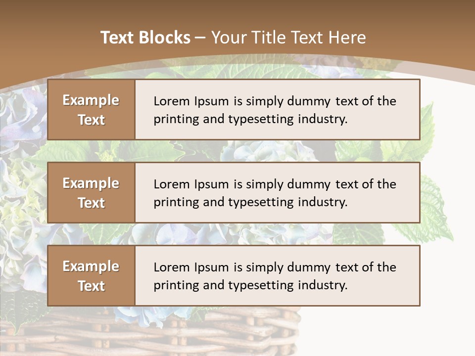 Decoration Studio Hortensia PowerPoint Template