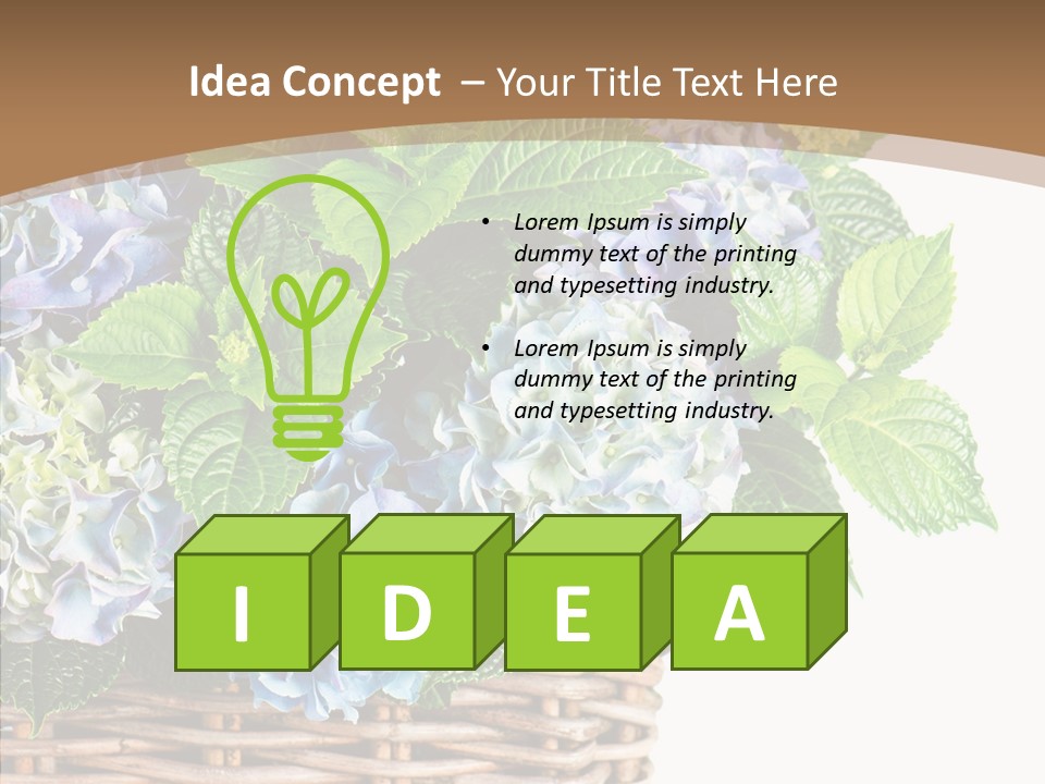 Decoration Studio Hortensia PowerPoint Template