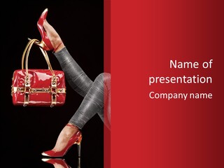 Fashion Lady Footwear PowerPoint Template