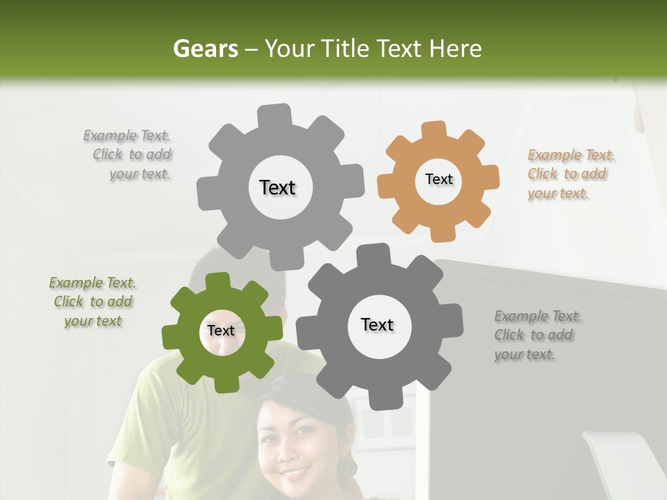 Laptop Asia Internet PowerPoint Template