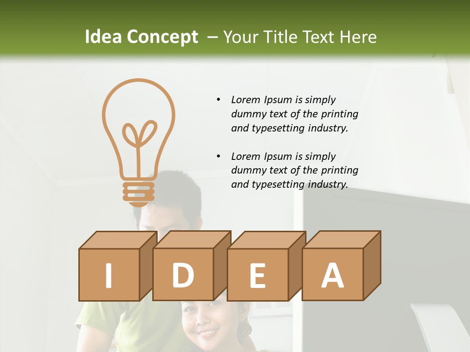 Laptop Asia Internet PowerPoint Template