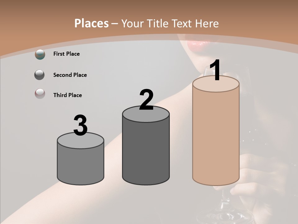 Adult Wine Posing PowerPoint Template