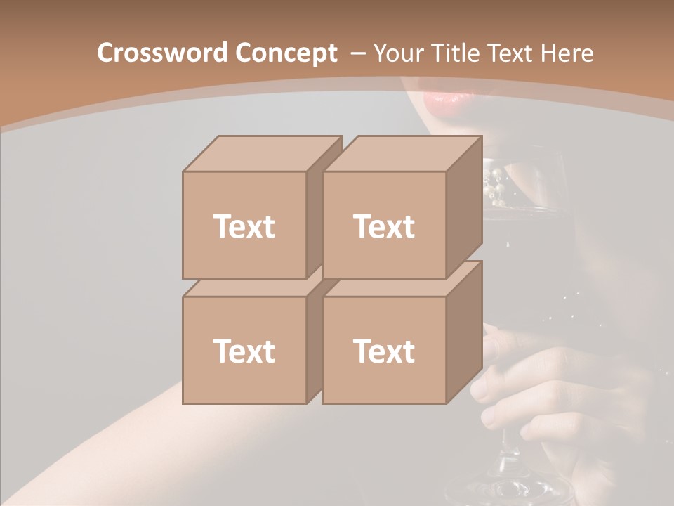 Adult Wine Posing PowerPoint Template