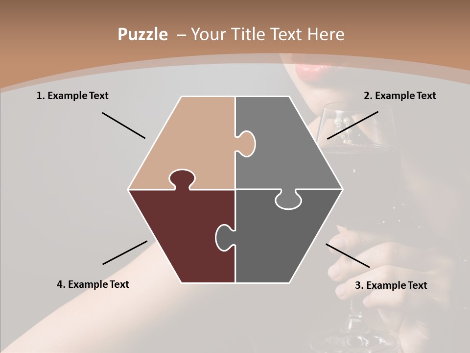 Adult Wine Posing PowerPoint Template