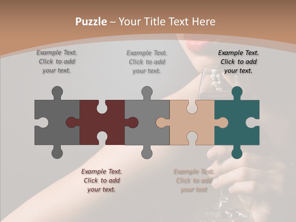 Adult Wine Posing PowerPoint Template