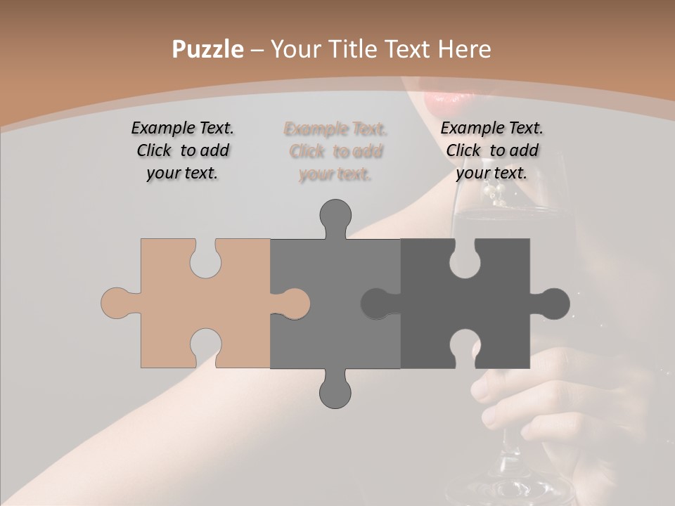 Adult Wine Posing PowerPoint Template