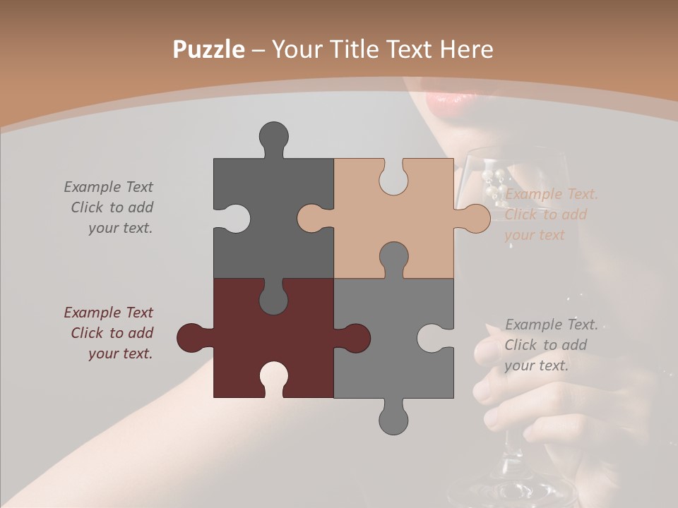 Adult Wine Posing PowerPoint Template