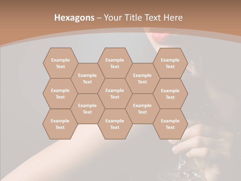 Adult Wine Posing PowerPoint Template