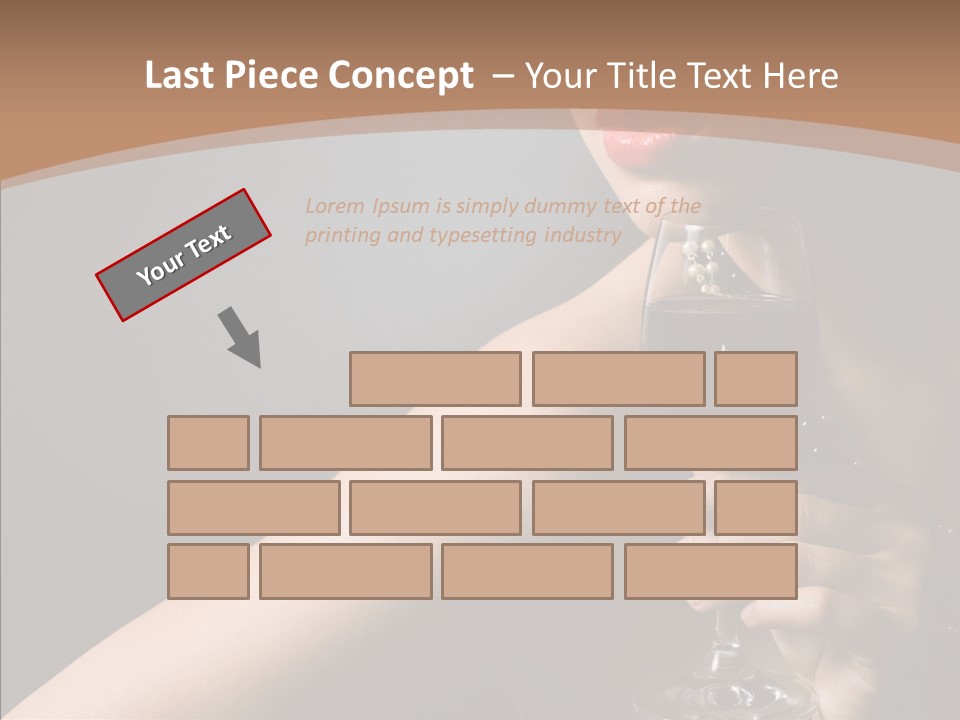 Adult Wine Posing PowerPoint Template