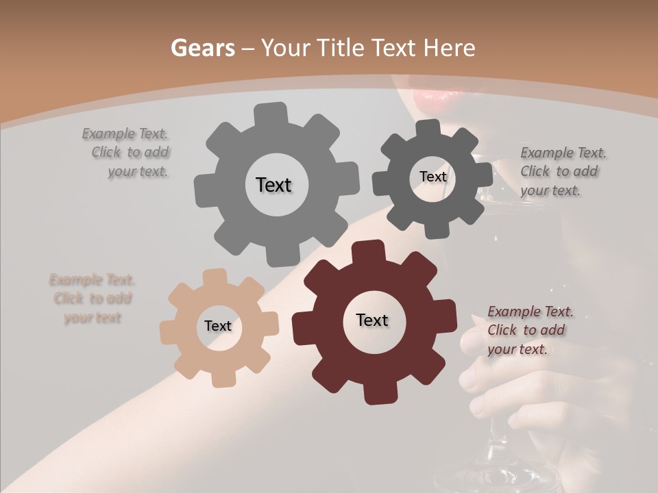 Adult Wine Posing PowerPoint Template