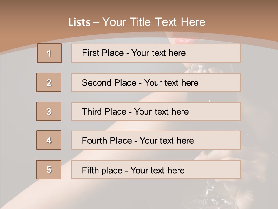 Adult Wine Posing PowerPoint Template
