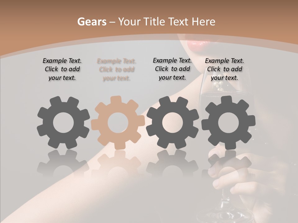 Adult Wine Posing PowerPoint Template