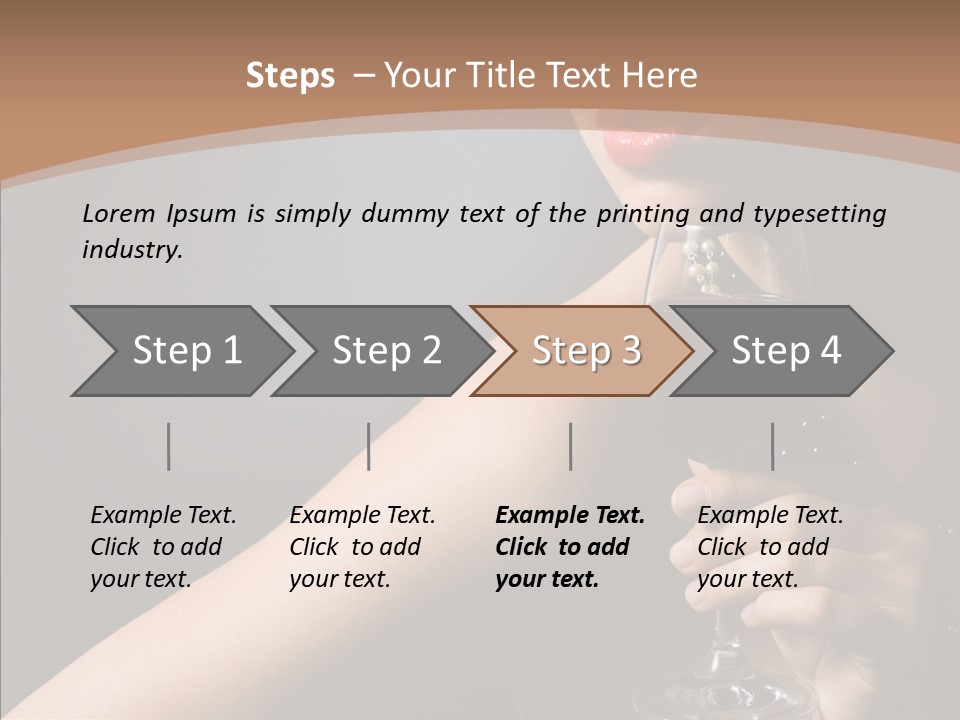 Adult Wine Posing PowerPoint Template