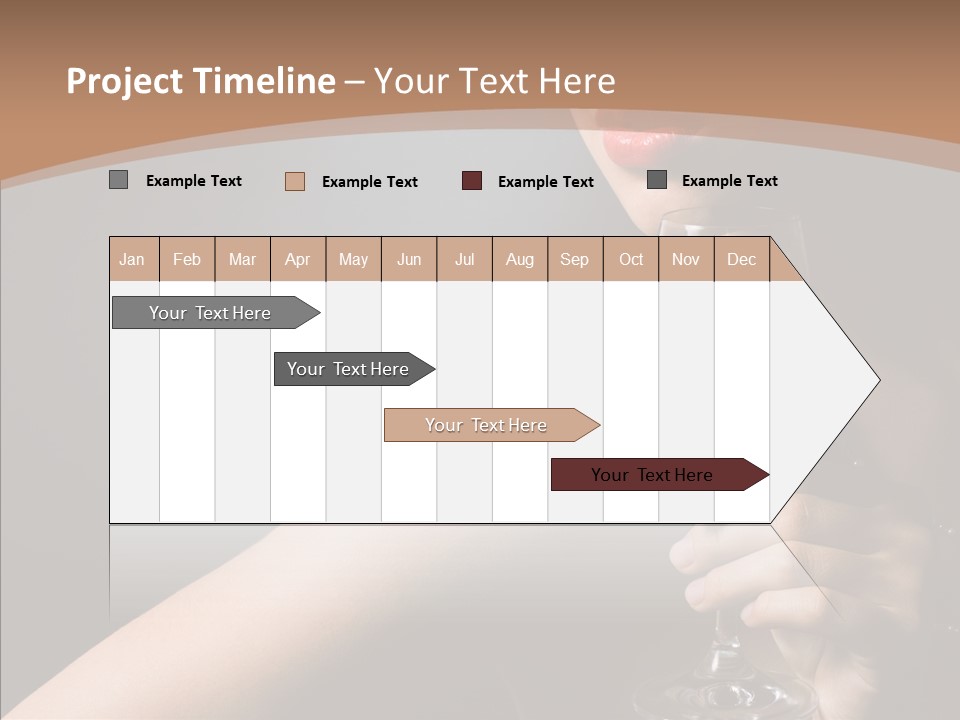 Adult Wine Posing PowerPoint Template
