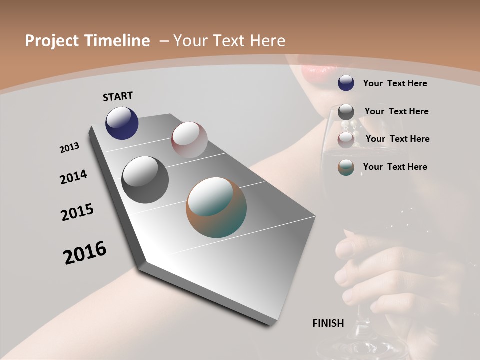 Adult Wine Posing PowerPoint Template