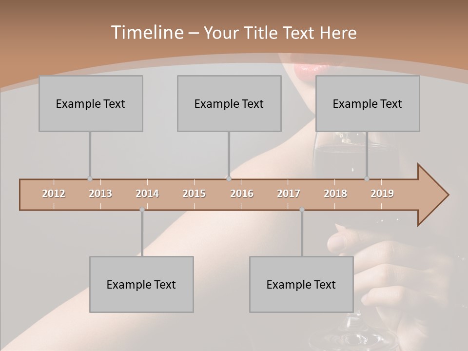 Adult Wine Posing PowerPoint Template