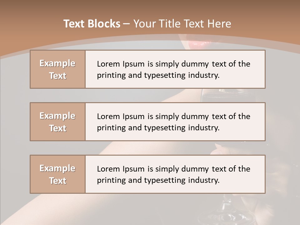 Adult Wine Posing PowerPoint Template