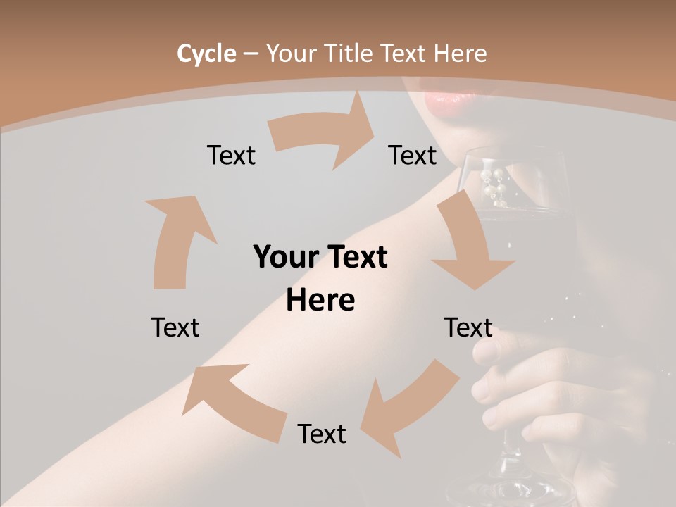 Adult Wine Posing PowerPoint Template