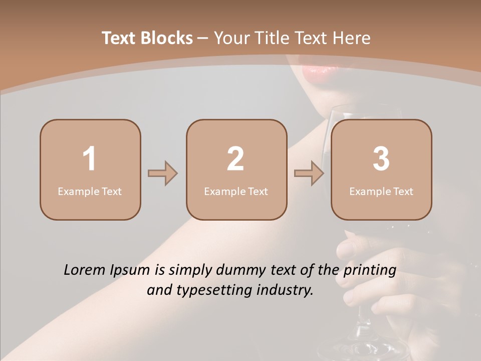 Adult Wine Posing PowerPoint Template