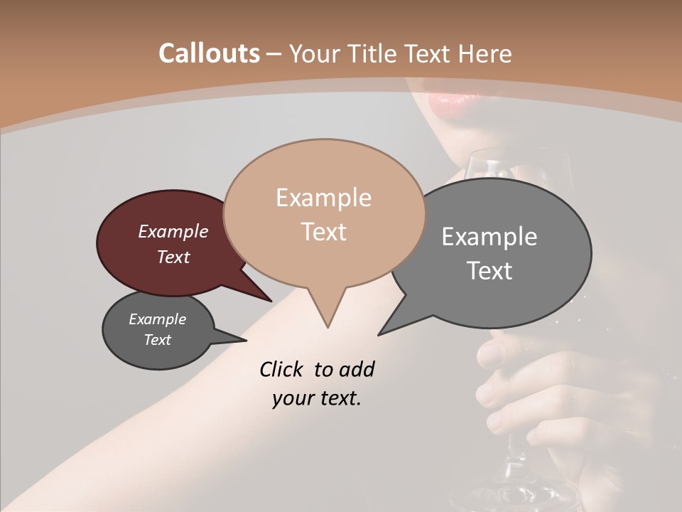 Adult Wine Posing PowerPoint Template