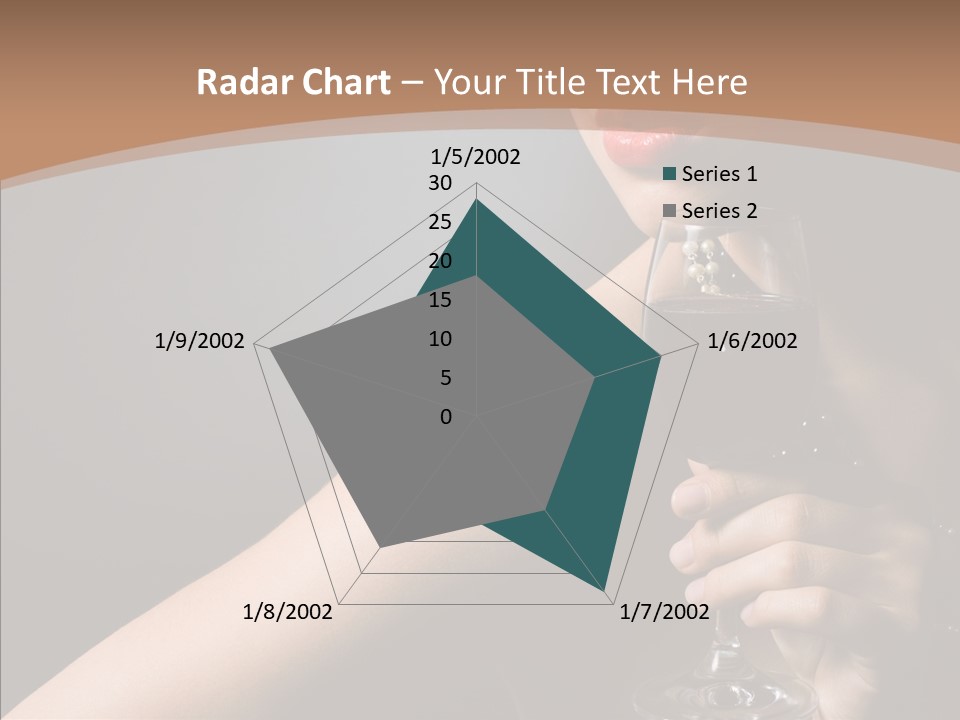 Adult Wine Posing PowerPoint Template