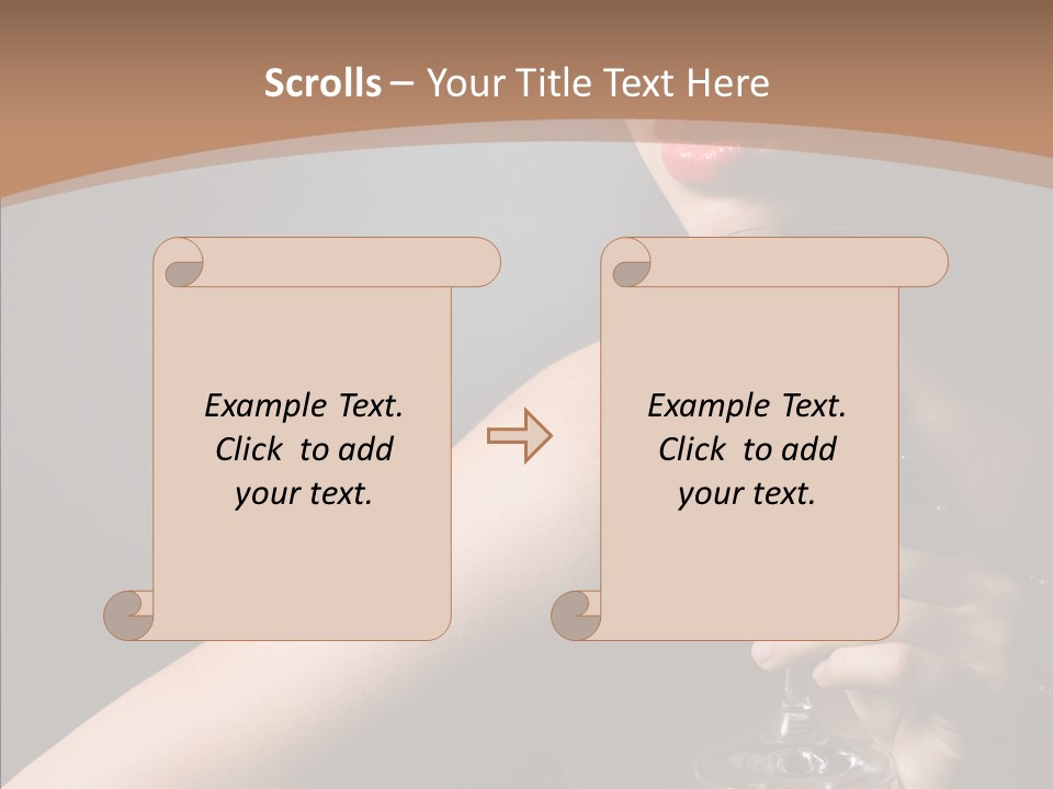 Adult Wine Posing PowerPoint Template