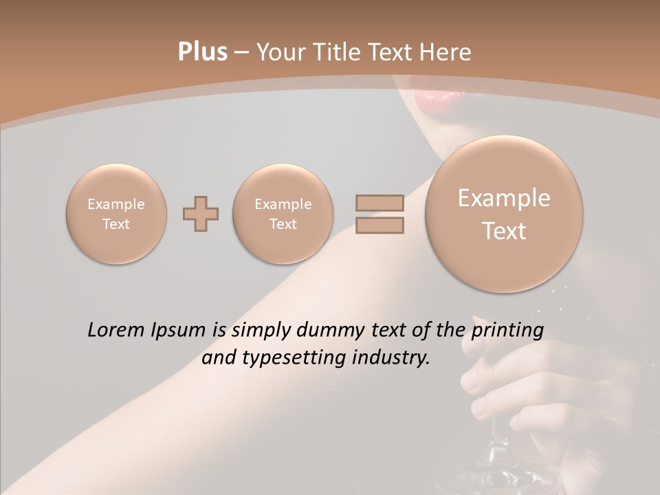 Adult Wine Posing PowerPoint Template