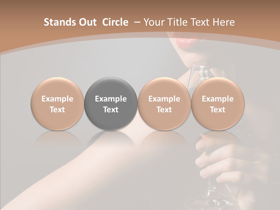 Adult Wine Posing PowerPoint Template