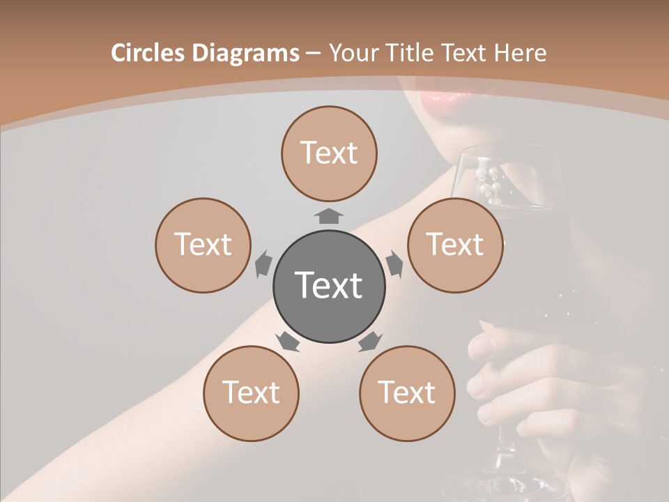 Adult Wine Posing PowerPoint Template