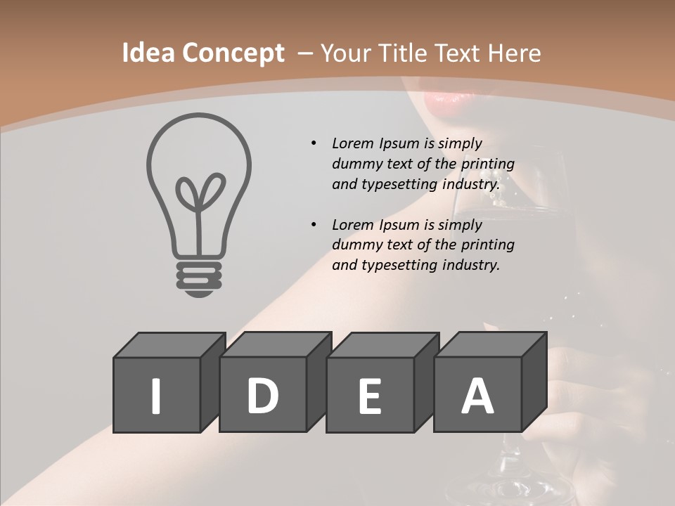 Adult Wine Posing PowerPoint Template