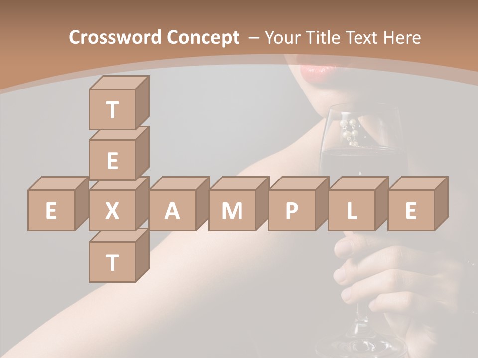 Adult Wine Posing PowerPoint Template