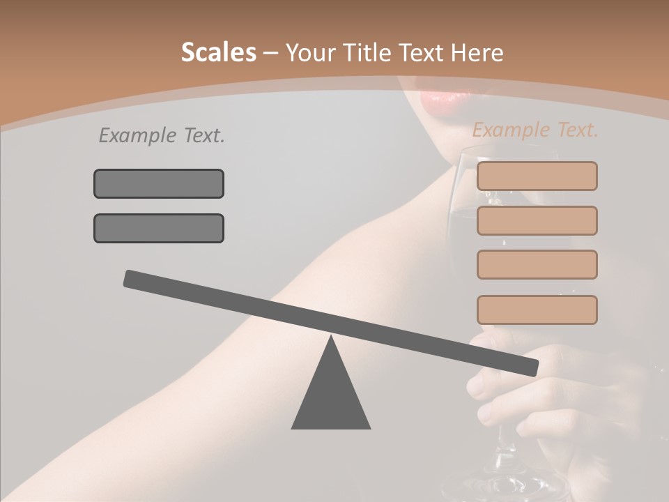 Adult Wine Posing PowerPoint Template