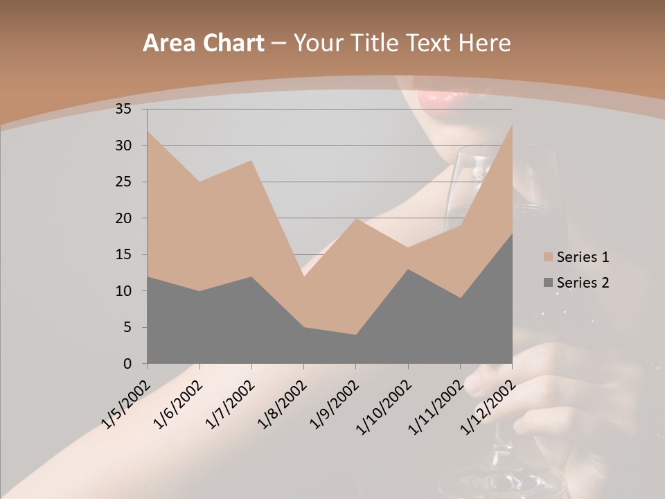 Adult Wine Posing PowerPoint Template