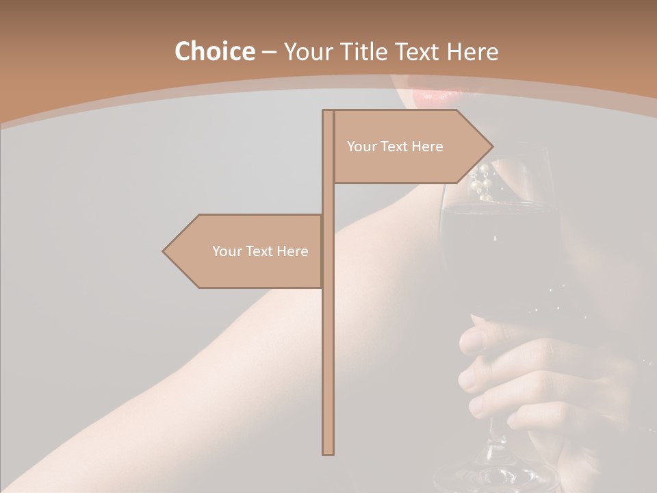 Adult Wine Posing PowerPoint Template